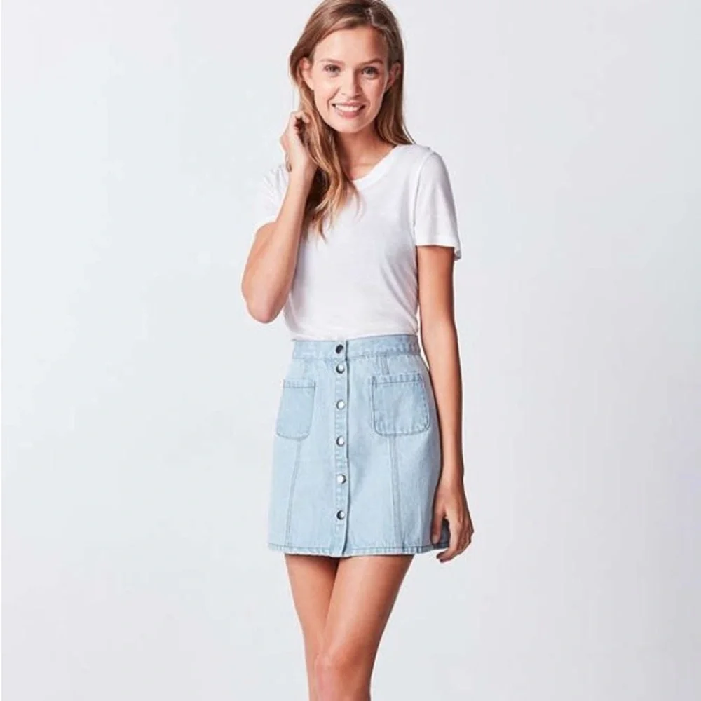 Urban Outfitters BDG Light Denim Mini-Skirt - Picture 2 of 5